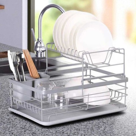 SUSZARKA DO NACZYŃ Z OCIEKACZEM I TACĄ E-8086