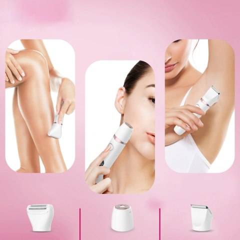 Trymer damski MAXGROOM JK-105 3w1 do ciała i twarzy - biały