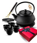 ZAPARZACZ ŻELIWNY DZBANEK CZARNY 900ml Z FILTREM i FILIŻANKAMI PREZENT