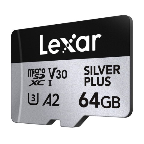 Zestaw 2 kart pamięci Lexar High-Performance Silver Plus microSDXC 2x64GB + adapter