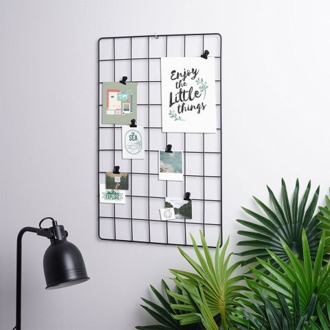 Kratka na zdjęcia metalowa czarna 58x36cm VILDE 569658