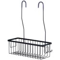 Półka pod prysznic do łazienki łazienkowa zawieszana metalowa czarna 33.5x12.5x38cm VILDE 568038