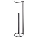 Stojak na papier toaletowy metalowy czarny 54cm VILDE 569736