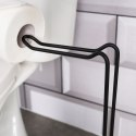Stojak na papier toaletowy metalowy czarny 54cm VILDE 569736