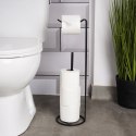 Stojak na papier toaletowy metalowy czarny 54cm VILDE 569736