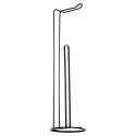 Stojak na papier toaletowy metalowy czarny 54cm VILDE 569736