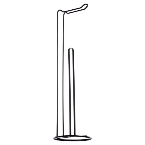 Stojak na papier toaletowy metalowy czarny 54cm VILDE 569736