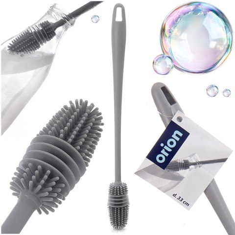 Szczotka do czyszczenia mycia butelek silikonowa 32.5cm ORION 710498