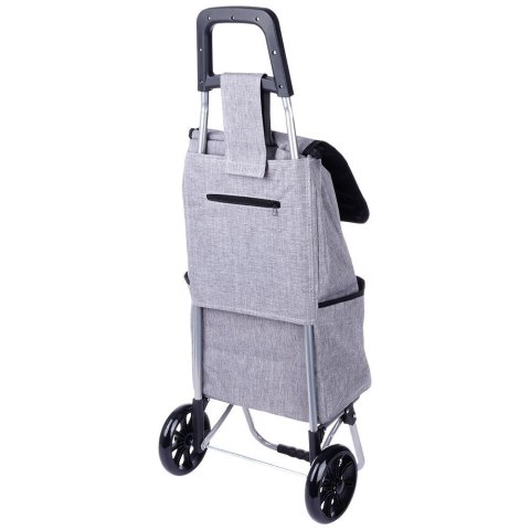 Wózek z torbą na zakupy na kółkach szary 40L ORION 731412