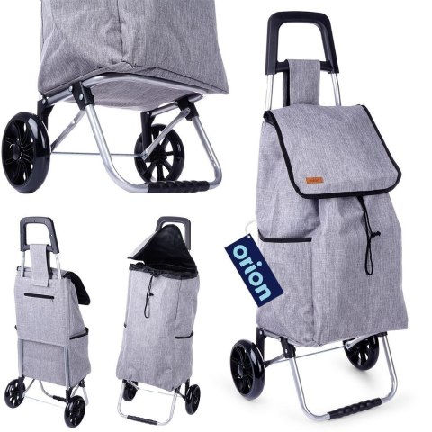Wózek z torbą na zakupy na kółkach szary 40L ORION 731412