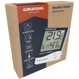 STACJA POGODOWA ZEGAREK KALENDARZ ALARM LCD GRUNDIG