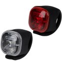ZESTAW SILIKONOWYCH LAMP ROWEROWYCH LED PRZÓD TYŁ BLACK LED DUNLOP