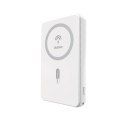 Powerbank magnetyczny Dudao K14S 20W 5000mAh 1x USB-A 1x USB-C - biały