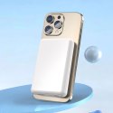 Powerbank magnetyczny Dudao K14S 20W 5000mAh 1x USB-A 1x USB-C - biały
