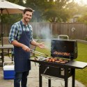 DUŻY GRILL WĘGLOWY NA KÓŁKACH Z PÓŁKAMI KLAUSBERG KB-9034