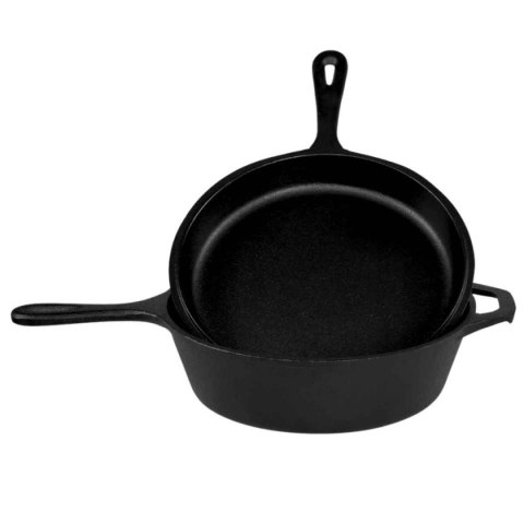 RONDEL ŻELIWNY Z PATETLNIĄ 3w1 HAGE RONDEL PATELNIA BRYTFANNA