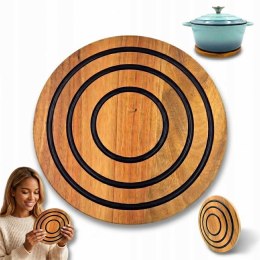 DREWNIANA PODKŁADKA PODSTAWKA MAGNETYCZNA POD GARNKI 20cm HAGE