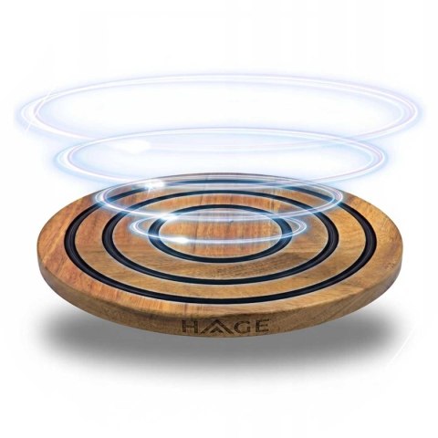 DREWNIANA PODKŁADKA PODSTAWKA MAGNETYCZNA POD GARNKI 20cm HAGE