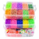 Duży Zestaw Kreatywny Gumki Do Robienia Bransoletek DIY Kuferek 15000 el.