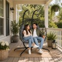 Dwuosobowy Fotel Wiszący Bujany Kokon Ogrodowy LEAN Poduszki Huśtawka