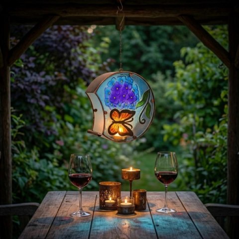 DEKORACJA OGRODOWA 22,5x8x22CM WITRAŻ WISZĄCY LAMPION