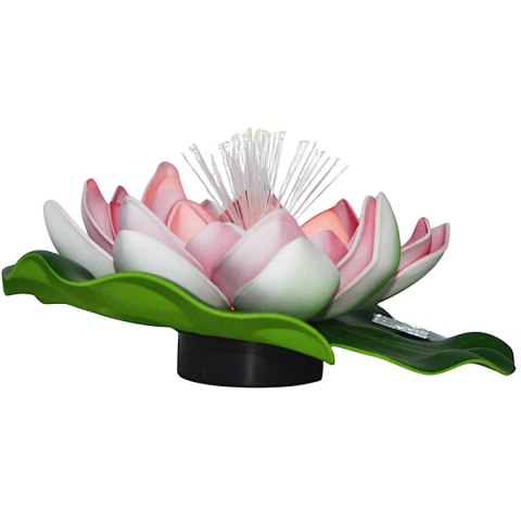 LAMPA SOLARNA LILIA WODNA 17CM RÓŻOWA