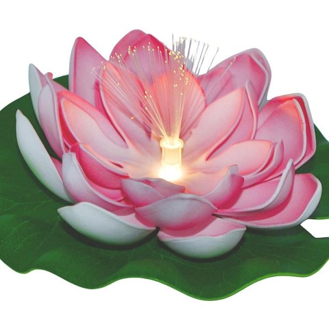 LAMPA SOLARNA LILIA WODNA 17CM RÓŻOWA