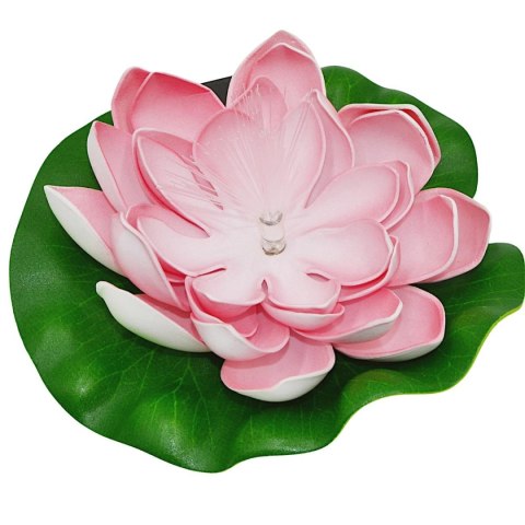 LAMPA SOLARNA LILIA WODNA 17CM RÓŻOWA