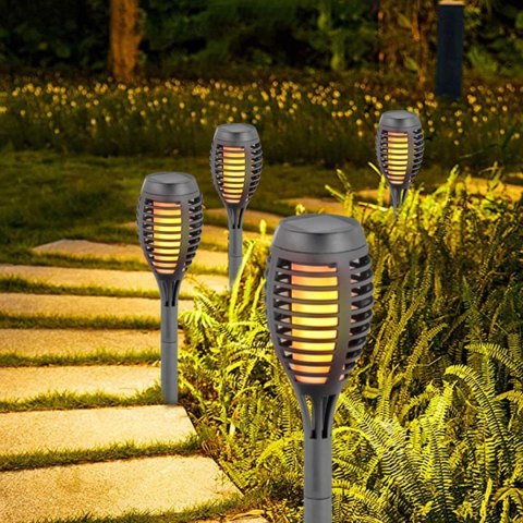 POCHODNIA LAMPA SOLARNA TAŃCZĄCE PŁOMYKI 12 LED SMD 7,5x7,5x46,5CM KPL.5SZT