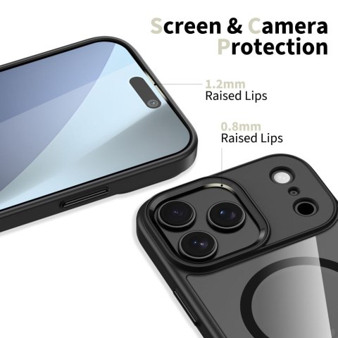 Etui case na iPhone 17 Pro MagMat MagSafe - przezroczysto-czarne