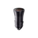 Ładowarka samochodowa 2x USB-A 60W - ciemnoszara