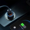 Ładowarka samochodowa 2x USB-A 60W - ciemnoszara
