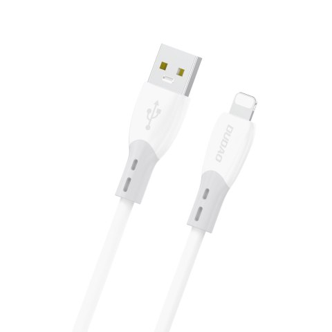 Kabel przewód z silikonowym oplotem USB-A - iPhone Lightning L25SL 30W 1m - biały
