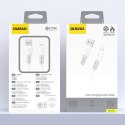 Kabel przewód z silikonowym oplotem USB-A - iPhone Lightning L25SL 30W 1m - biały