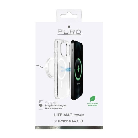 Etui silikonowe do iPhone 14 / 13 Lite Mag MagSafe - przezroczyste