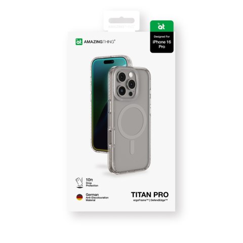 Etui silikonowe do iPhone 16 Pro Titan Pro Mag Case - szare