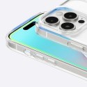 Etui silikonowe z pierścieniem magnetycznym do iPhone 16 Pro - przezroczyste