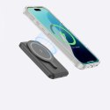 Etui silikonowe z pierścieniem magnetycznym do iPhone 16 Pro - przezroczyste