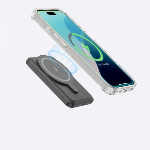 Etui silikonowe z pierścieniem magnetycznym do iPhone 16 Pro - przezroczyste