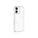 Etui silikonowe z pierścieniem magnetycznym do iPhone 16 - przezroczyste