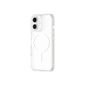 Etui silikonowe z pierścieniem magnetycznym do iPhone 16 - przezroczyste