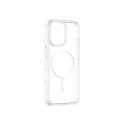 Etui silikonowe z pierścieniem magnetycznym do iPhone 16 - przezroczyste