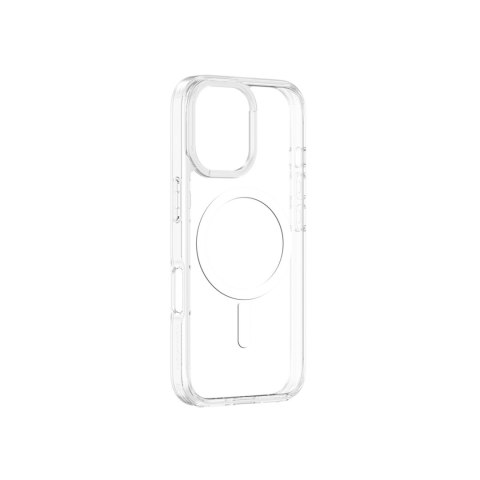 Etui silikonowe z pierścieniem magnetycznym do iPhone 16 - przezroczyste