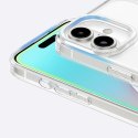 Etui silikonowe z pierścieniem magnetycznym do iPhone 16 - przezroczyste