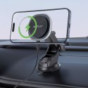 Uchwyt magnetyczny z ładowarką bezprzewodową do smartfona na deskę rozdzielczą MagSafe - czarny