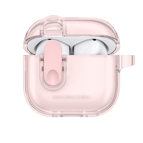 Etui pokrowiec do słuchawek AirPods 4 Minimal Case - różowy