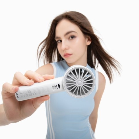 Mini wentylator wiatrak przenośny 4000mAh USB-C - szary
