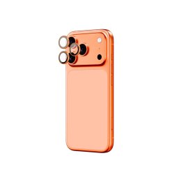 Szkło na aparat na iPhone 17 Pro / Pro Max Lens Glass - z pomarańczową ramką