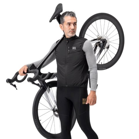 Kamizelka rowerowa termiczna rozmiar XXXXL - czarna