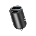 Ładowarka samochodowa USB-A USB-C 65W - czarna